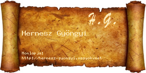 Hernesz Gyöngyi névjegykártya