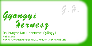 gyongyi hernesz business card